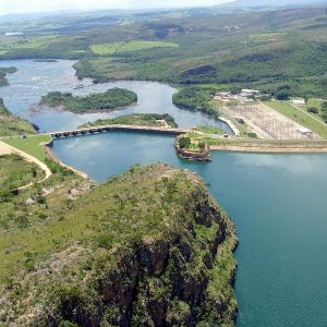 Vista superior da barragem - 